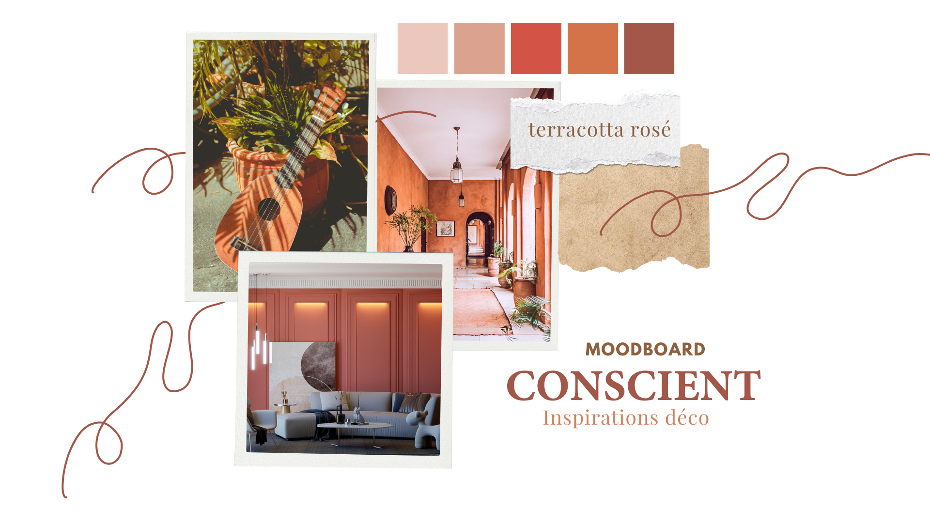 moodboard - inspiration - peinture - couleur - terracotta rosé 